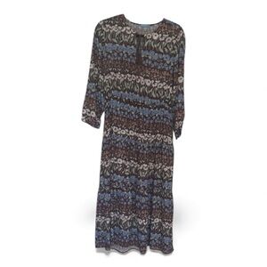 J McLaughlin small Floral Patterned Dress - Blue and Brown NWT